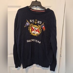 Vintage‎ 90's Nautica Yacht Club Sailing Team Sweatshirt Men's Size XXL